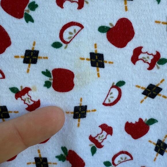 VINTAGE 90S Countryside classics back to school apple long sleeve turtleneck 2X - Picture 4 of 7